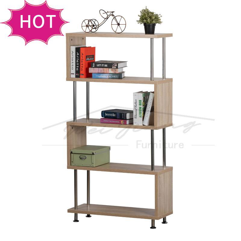 Wooden and Metal Storage Bookshelf Factory 3