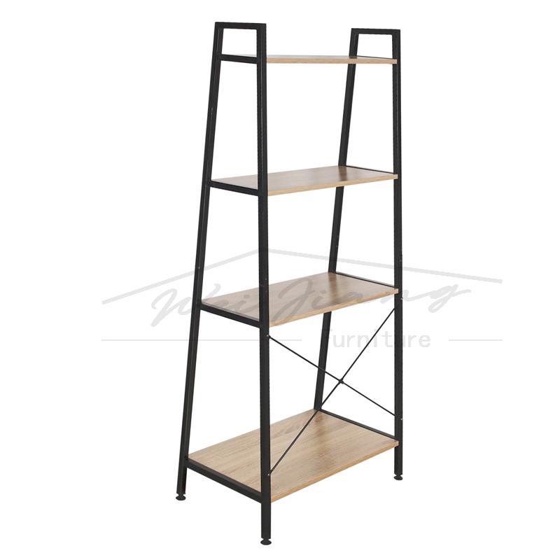 Four Layers Melamine Bookshelf with X Tube 3