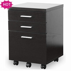 Mobile File Cabinet with 3 Drawers for Office or Home