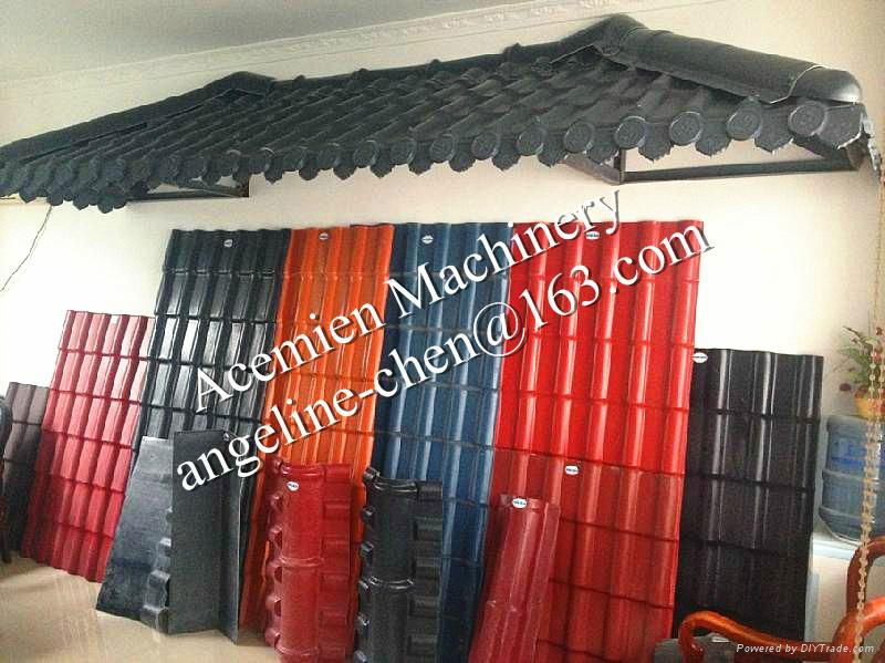 high strength,light weight, easy stallation synthetic resin roof tile machine  4