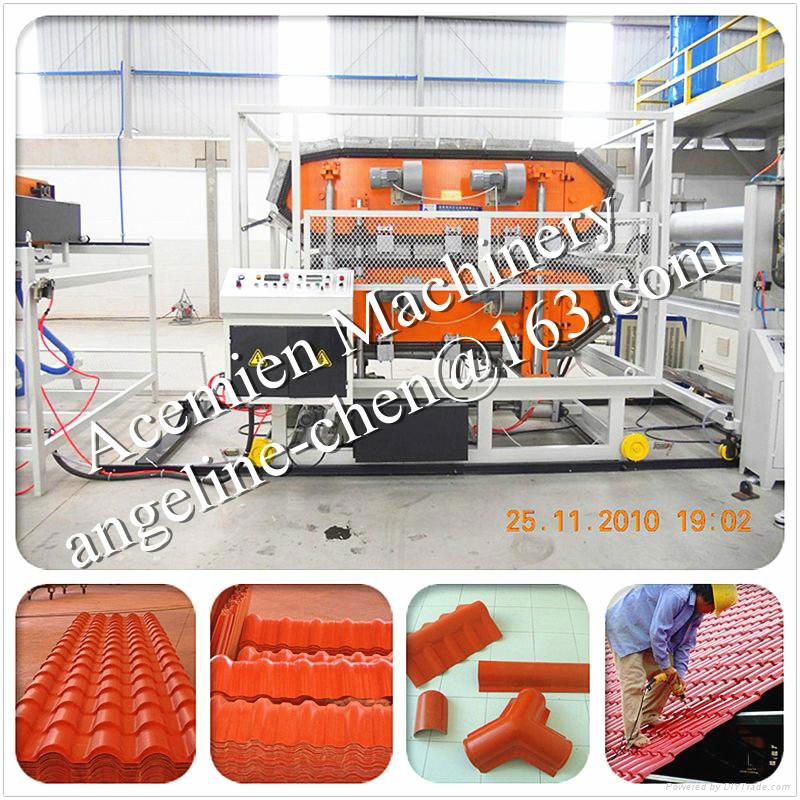 high strength,light weight, easy stallation synthetic resin roof tile machine  5
