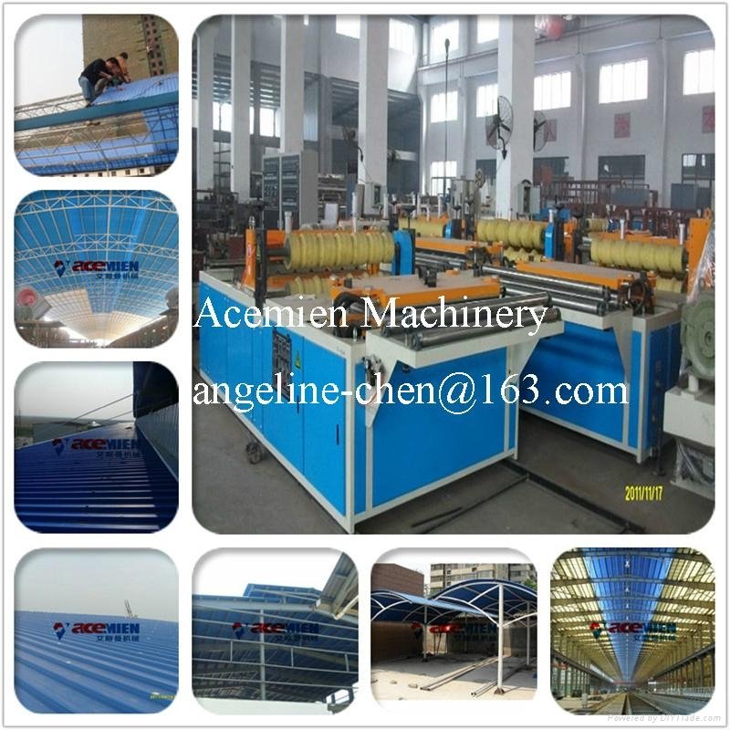 plastic PVC corrugated wave roof tile making machine production line 3