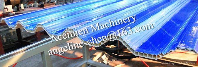 PVC hollow roof tile/roofing sheet making machine production line 2