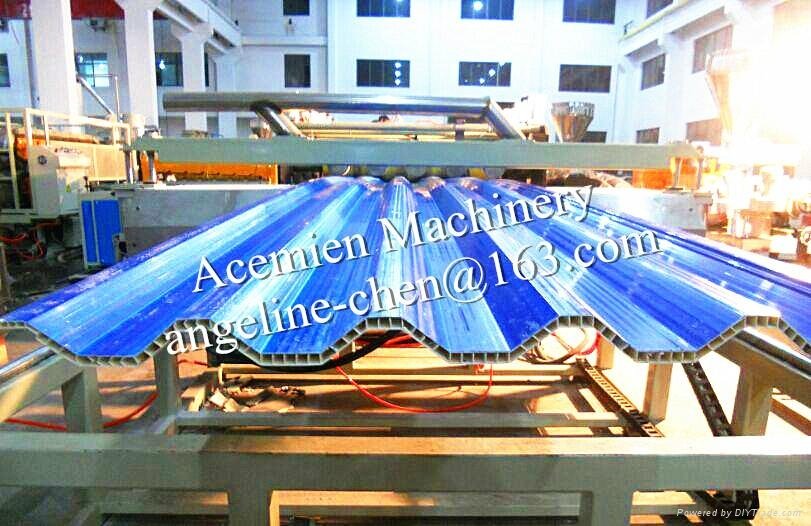 PVC hollow roof tile/roofing sheet making machine production line