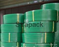 Green clear emboss PET strapping for paper packing 2