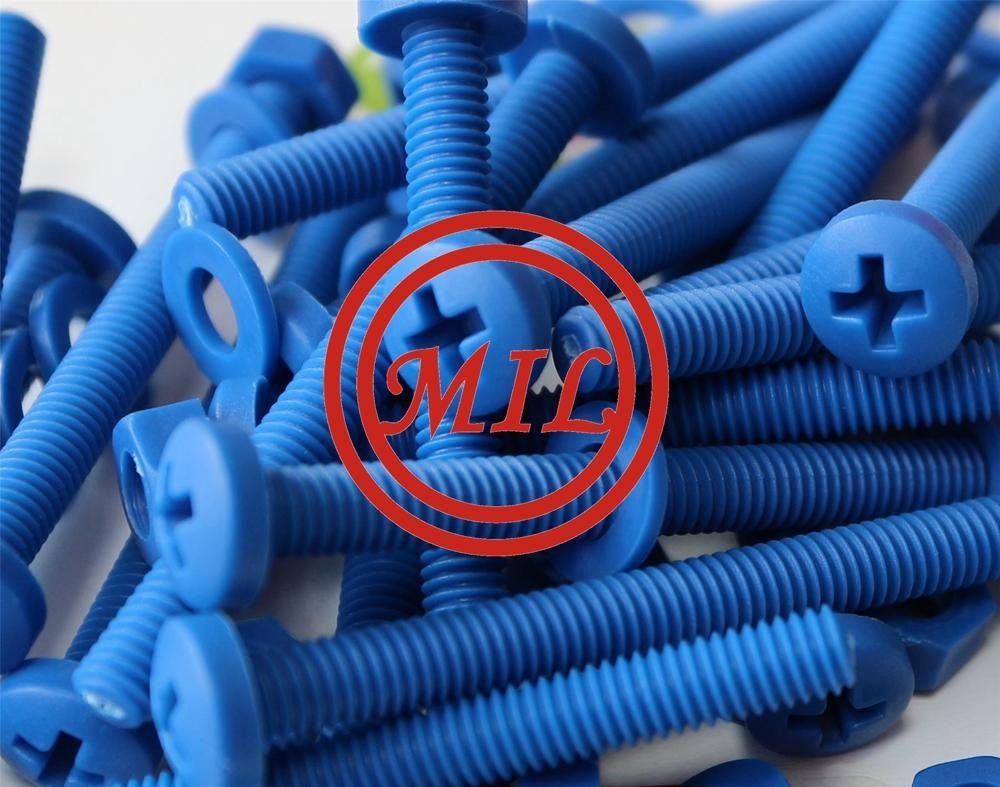 ASME B18.31 Fluoro Blue Coating Hex Bolt And Nuts