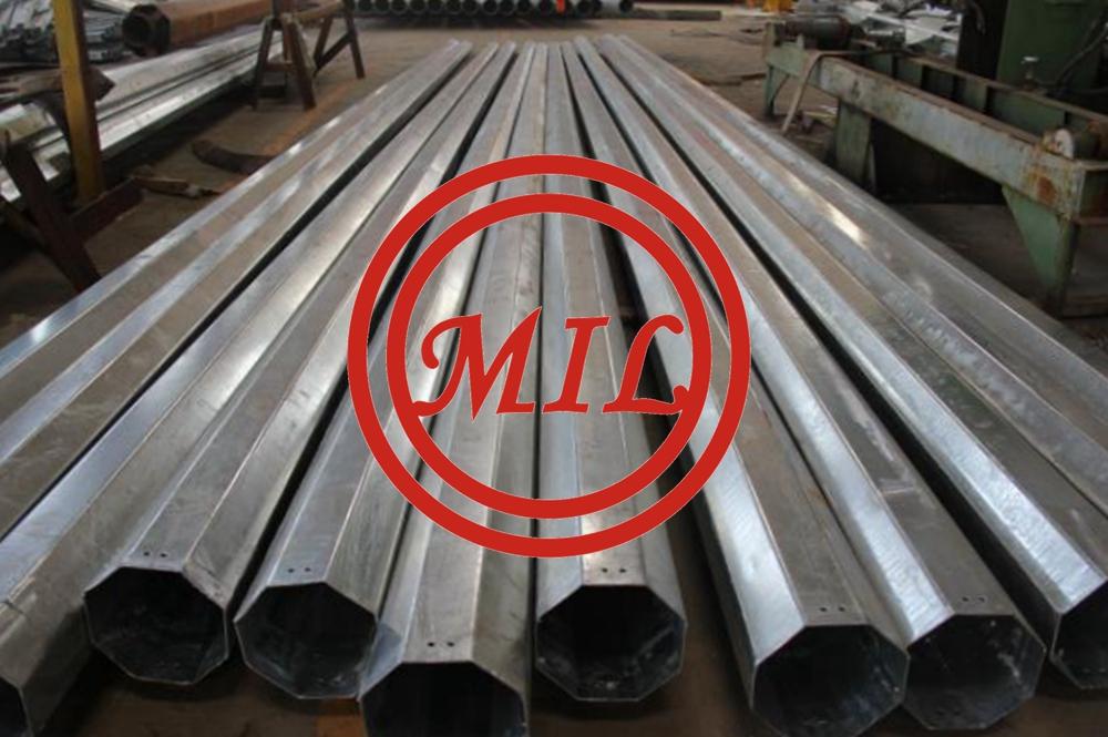 25FT 2.5mm Thickenss Hot Dip Galvanized Steel Pole