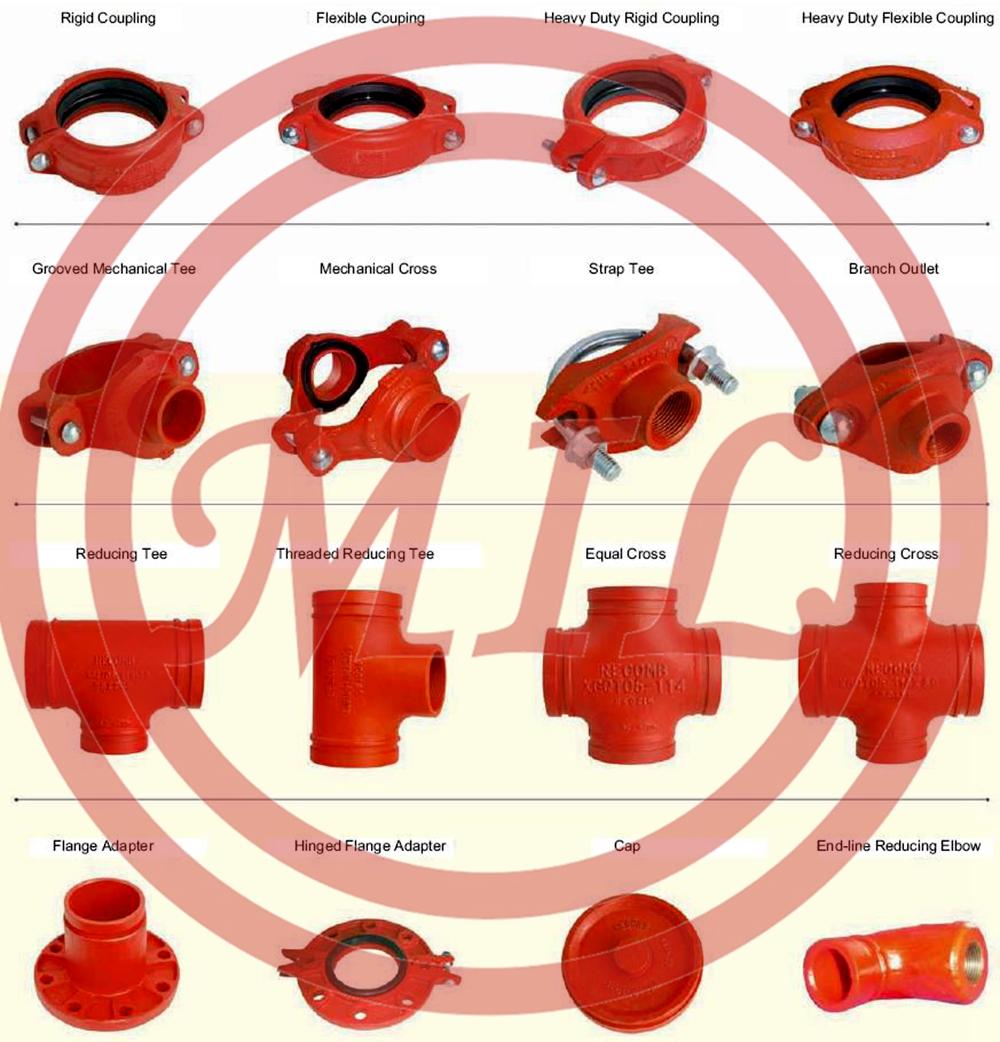 Fm Ul Ce Approved Ductile Iron Grooved Pipe Fitting