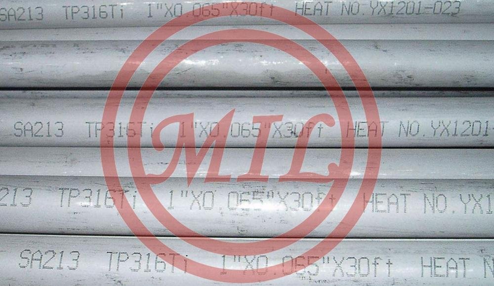STM A312 TP316Ti SEAMLESS STAINLESS STEEL TUBE