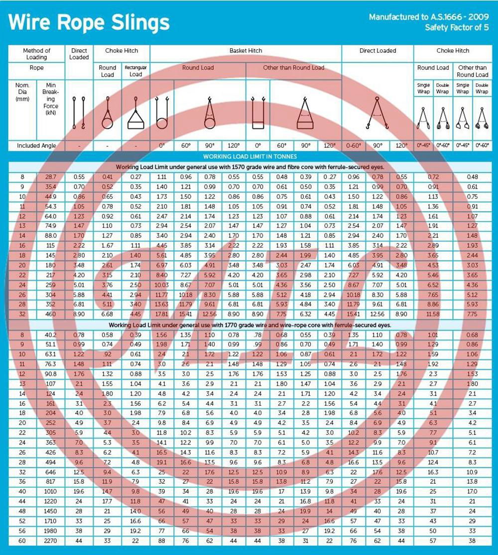 AS 1666 Wire Rope Slings