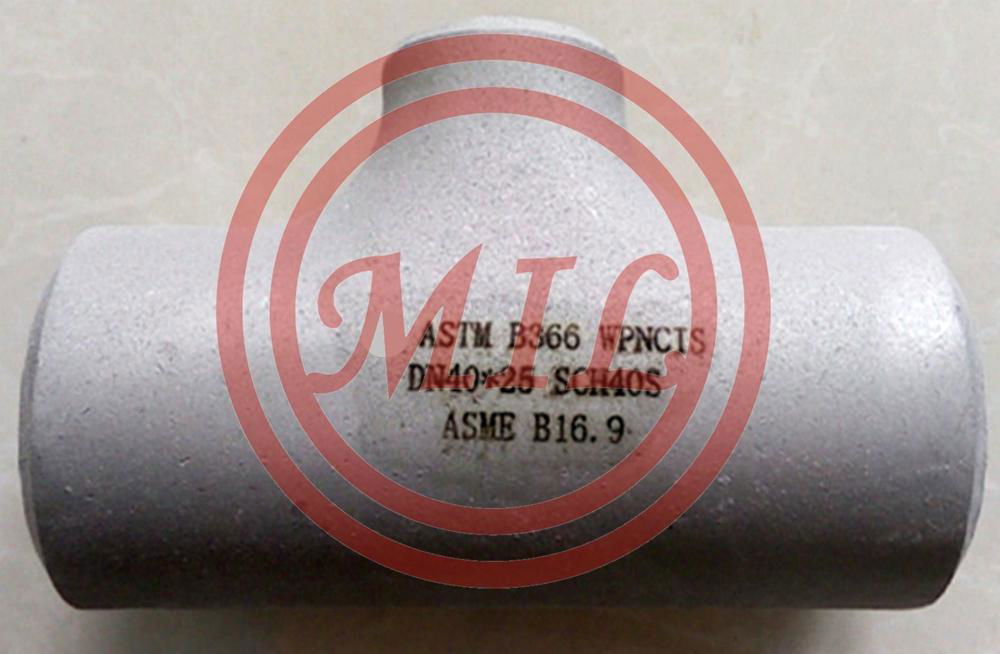 ASTM B366 N08800 Butt Weld Fittings 3"x2" Reducing Tee