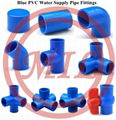Blue PVC/UH Pipe Plastic PVC Pipe Fittings For Potable Water