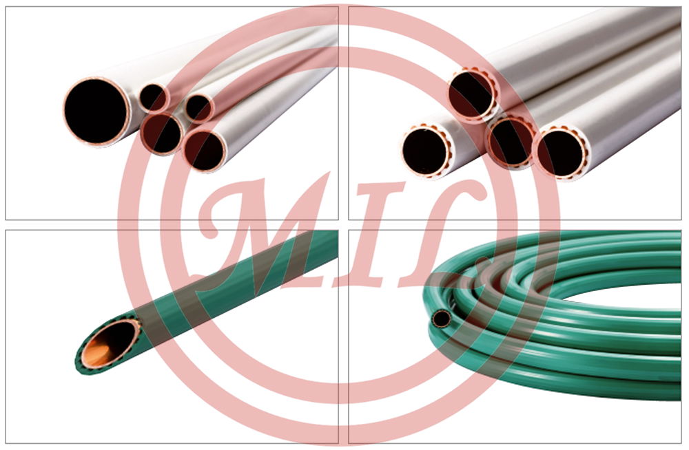 ASTM B68/75+ASTM D 1047 Plastic Coated Copper tubes for plumbing, gas and drainage applications