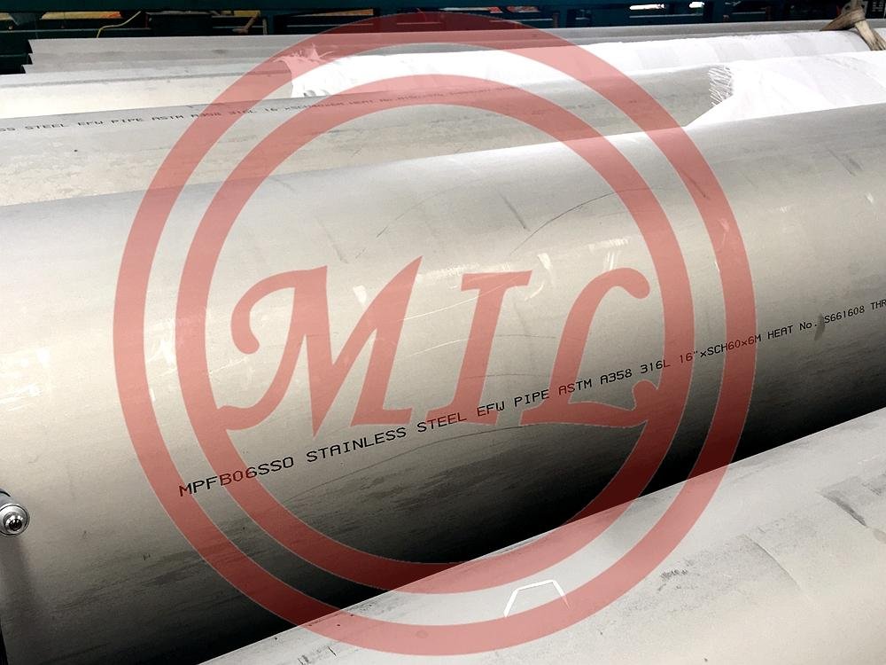 ASTM A358 TP316L EFW Stainless Steel Pipe