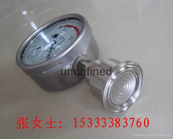 卡箍100全不锈钢耐震隔膜压力表YTN100ML6布莱迪 3