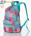 600D square box printing fashion youngs backpack for traveling and holiday