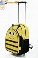 yellow been face fashion school bag animal backpack trolley school backpack