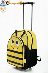 yellow been face fashion school bag animal backpack trolley school backpack