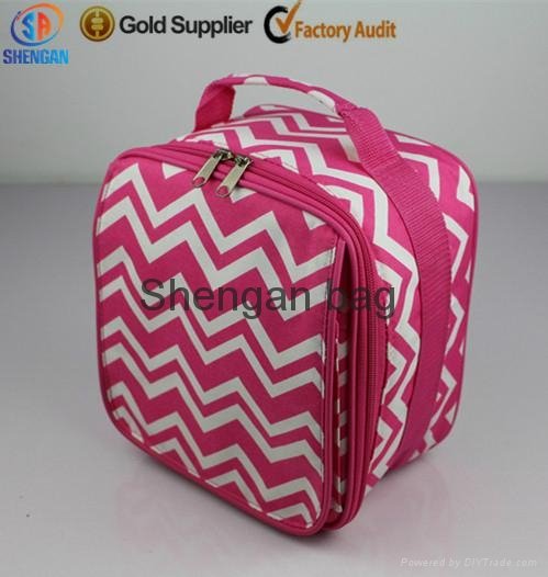 wave heat transfe printing 420D lunch bag cooler bag storage box 4