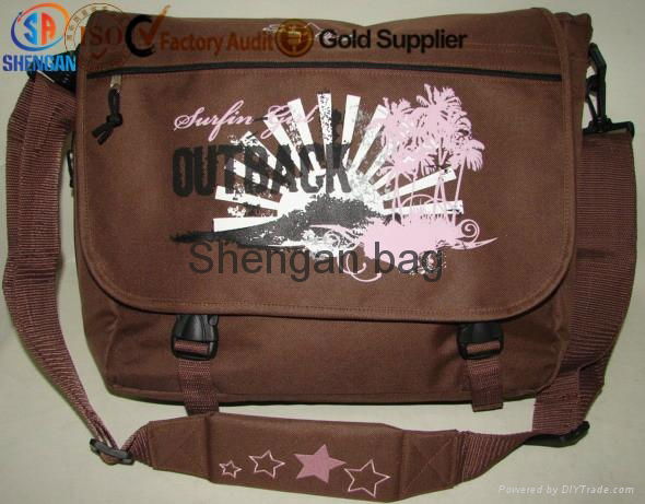 600D oxford colorful slik screen printing logo fashion school shoulder bag weeke 3