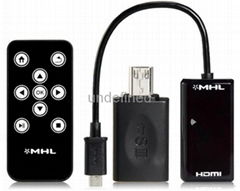 MHL adapter with remote control