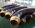 insulating pipes and fittings with polyurethane foam and hdpe outer casing pipe 