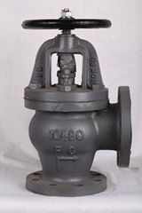 Marine Cast Iron Angle Valve JIS F7306 5k