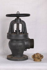 Marine Cast Iron Angle Hose Valve JIS F7333B 5K/10k