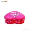 heart shaped Valentine tin packaging box 1