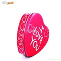 heart shaped Valentine tin packaging box 3