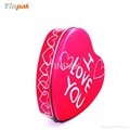 heart shaped Valentine tin packaging box 5