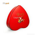 customized design heart shaped food tin container 5