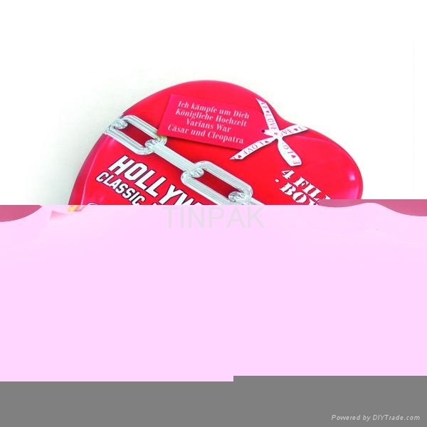 printed heart shape cd tin packaging wholesale 4