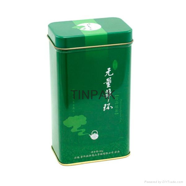 airtight rectangle metal tea gift box with sedex standard