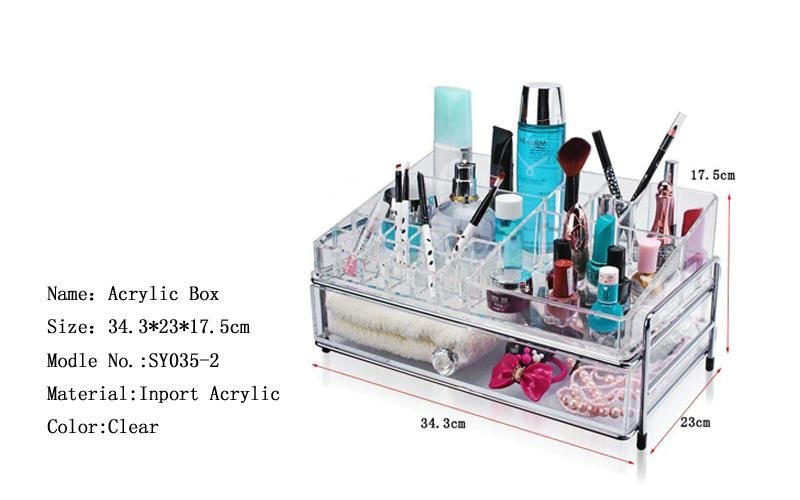 Acrylic display case Makeup storage containers Acrylic display case wholesale  4
