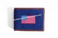 America Flag Needlepoint Wallet