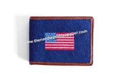 America Flag Needlepoint Wallet