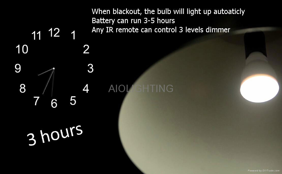 AIOLIGHTING 4W led bulb Smart emergency led light intelligent emergency light 5