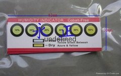 Cobalt free humidity indicator card