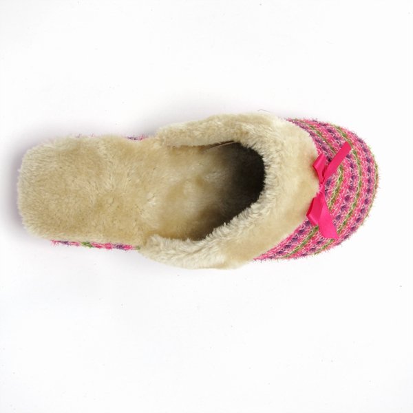 warm comfotable bowknot cheap wholesale slippers for woman  3