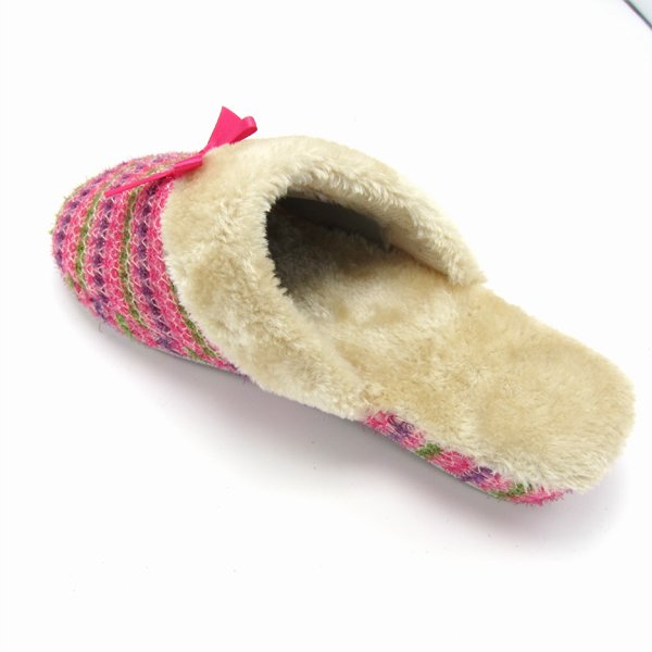warm comfotable bowknot cheap wholesale slippers for woman 