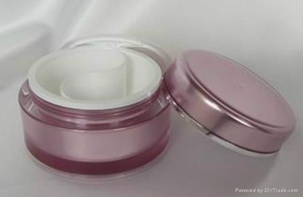 100ml  plastic cosmetic  duo chamber jar