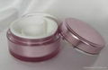 100ml  plastic cosmetic  duo chamber jar