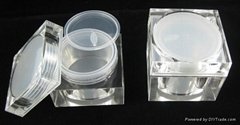 high end 30ml  50ml 80ml plastic squre cosmetic  acrylic  jar 