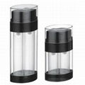 empty 20ml 30ml 60ml  oval shape dual chamber cosmetic   bottle