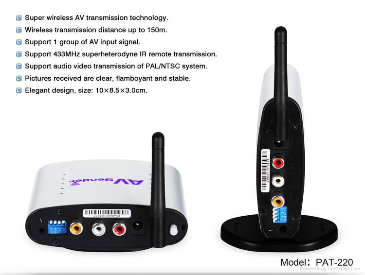 PAKITE PAT-220 2.4GHz AV Sender with IR Remote Control 4