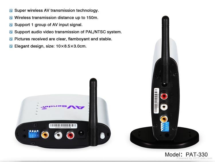 PAKITE PAT-330 Wireless 2.4Ghz Digital Audio and Video TV Transmitter 5