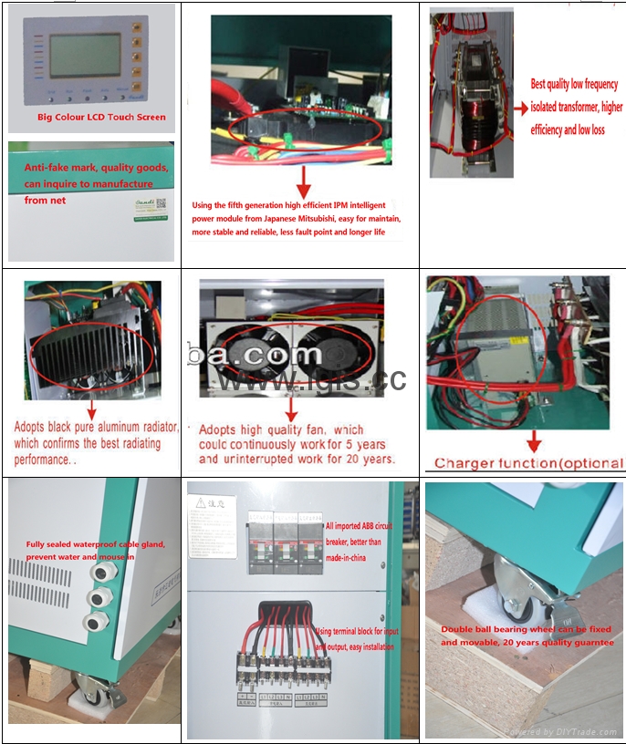 Off grid 3 phase 40000 watt pure sine wave ac inverter 40KW 2