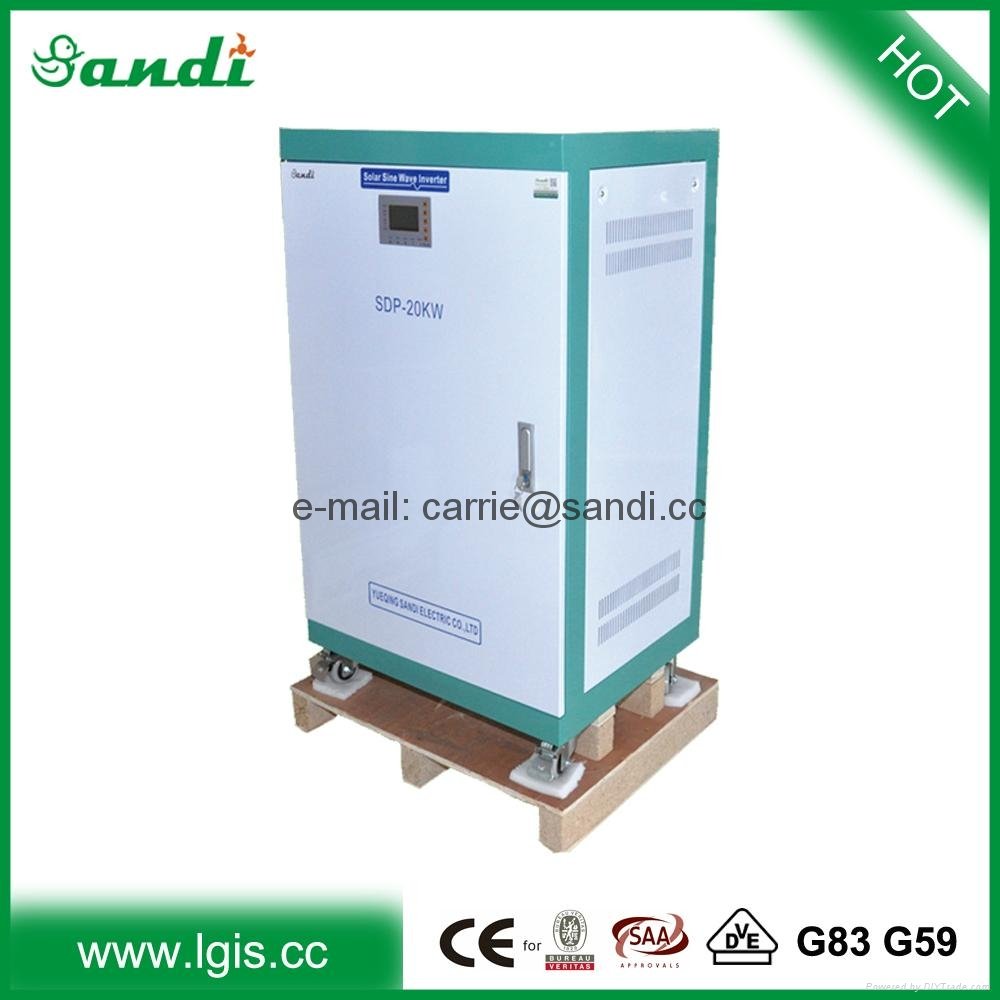 20KW dc to ac off grid pure sine wave inverter for solar power system with CE