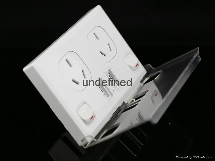 SAA certified AU standard Australia USB wall socket for iPhone and iPad
